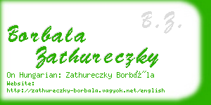 borbala zathureczky business card